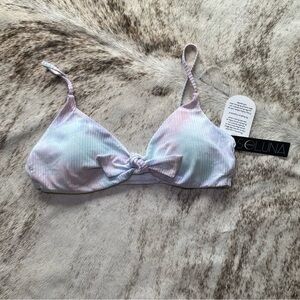 NWT Soluna Swim Women's Tye Dye Bathing Suit Bikini Tie Adjustable Top Medium